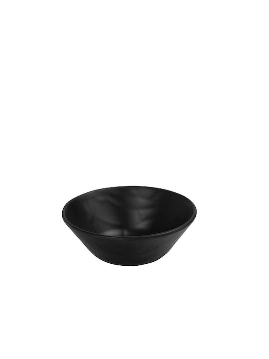 Espiel Wavy Serving Bowl Round made of Melamine Black with Diameter 19cm
