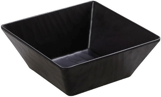 Espiel Wavy Matte Bol de Servire Pătrat din Melamină Negru 13.5x13.5cm