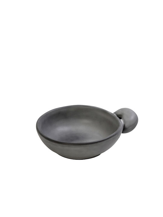Espiel Canyon Bol de Servire Rotund Ceramică Gri cu Diametru 17.5buc