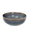 Cryspo Trio Cereal Serving Bowl Round made of Porcelain Azure with Diameter 16cm
