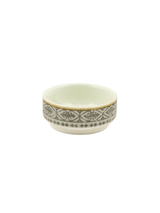 Oriana Ferelli Serving Bowl Round made of Porcelain Beige with Diameter 6.5cm