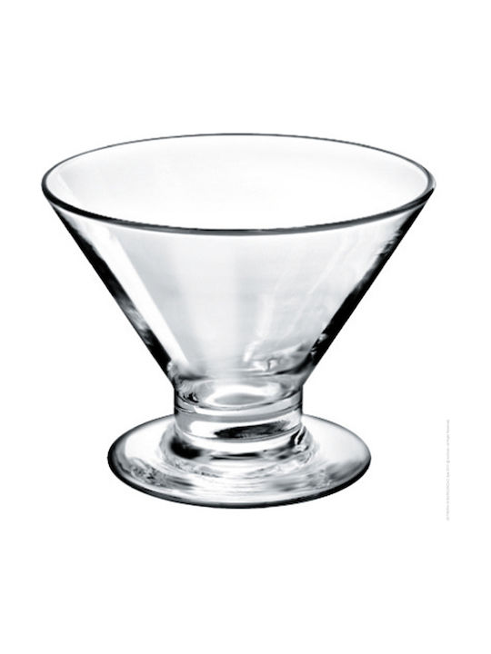 Borgonovo Ice Cream Serving Bowl Round Glass Transparent with Diameter 9.5cm
