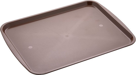 Ready Kunststoff Rechteckig Serviertablett in Braun Farbe 36x27cm GRM-2736S/BR 1Stück