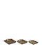 Country Casa Wooden Rectangular Serving Tray with Handles in Brown Color MJ029 1pcs