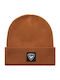 Beanie Unisex Σκούφος Πλεκτός σε Καφέ χρώμα