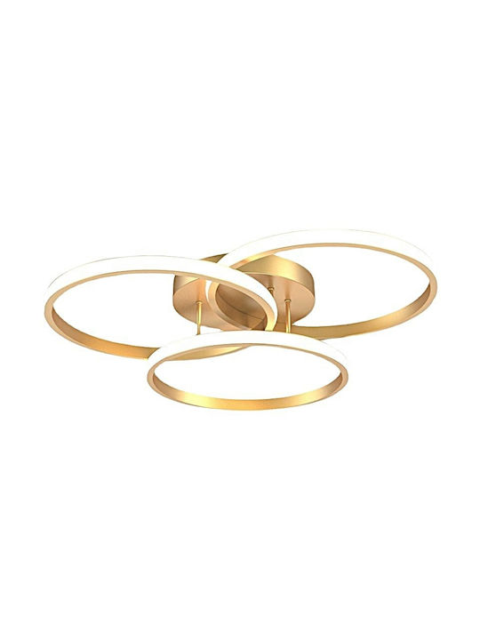 Home Lighting Πλαφονιέρα Οροφής 50εκ. Χρυσή με Ενσωματωμένο LED