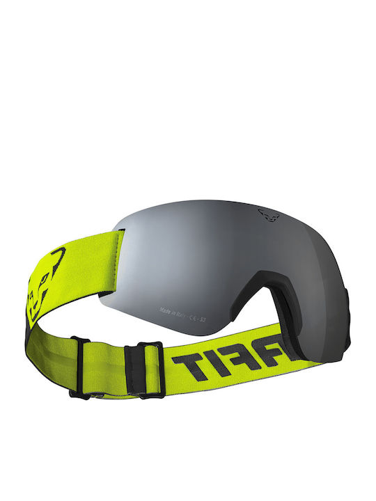 Dynafit Masca Ski Si Snowboard Adulți Verde Cu Lentilă Oglindă Gri