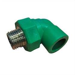 Male Heat Weld Pipe Elbow Fitting Φ20x1/2" Nova