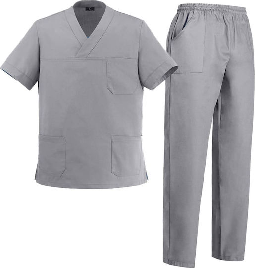Victory Clothing Tr26 Unisex Set Pantaloni și Bluza Medicală Gri