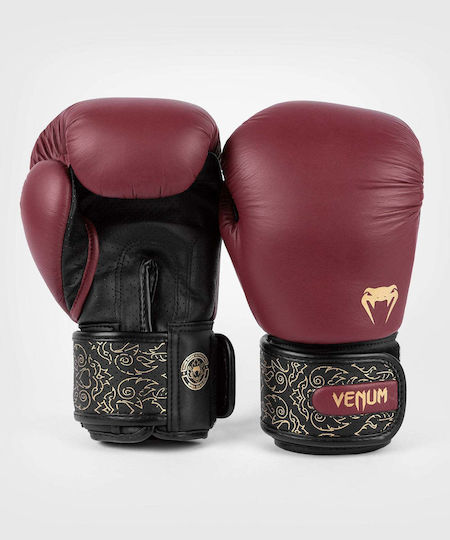 Venum Boxhandschuhe Leder für Kampf Rot