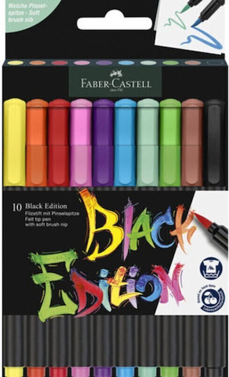 Faber-Castell Μαρκαδόροι Σχεδίου Black Σετ 10τμχ
