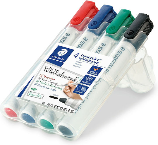 Staedtler Μαρκαδόροι Πίνακα 2mm Σετ 4 χρώματα