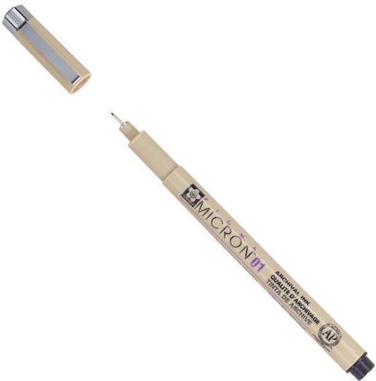 Sakura Pigma Micron 01 Μαρκαδόροι Σχεδίου Μαύροι 0.25mm Σετ 12τμχ