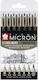 Sakura Pigma Micron Marker Gestaltung von Schwarz Set 7Stücke 38821