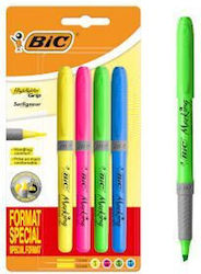 BIC Liner Grip Μαρκαδόροι Υπογράμμισης Κίτρινος Σετ 4τμχ BIC Liner Grip Μαρκαδόροι Υπογράμμισης Κίτρινος Σετ 4τμχ