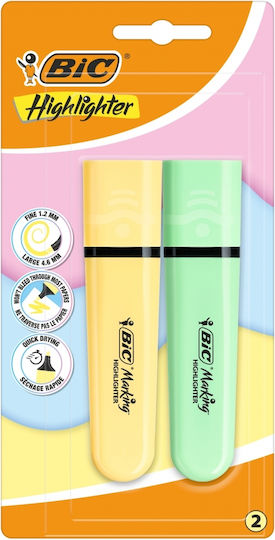 BIC Μαρκαδόροι Σχεδίου Pastel Σετ 2 χρώματα