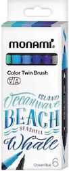 Monami Designing Markers Ocean Set 6 Colours Monami Designing Markers Ocean Set 6 Colours