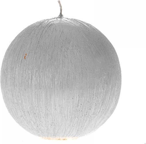 Iliadis Lumânare Decorativă Scratch Glob Argintiu 430gr 2 Bucăți