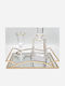 Best Man Set Gilt / Crystal with Mirror Gold 3pcs