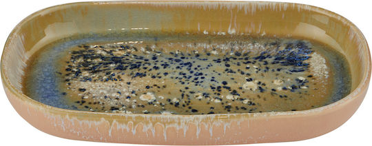 Butlers Sintra Servierplatte Rechtecke aus Porzellan Blau 30cm