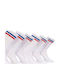 Kal-tsa Men's Solid Color Socks White 6Pack