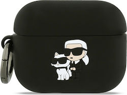Karl Lagerfeld Βάση Φόρτισης με Γάντζο σε Μαύρο χρώμα για Apple AirPods Pro 3