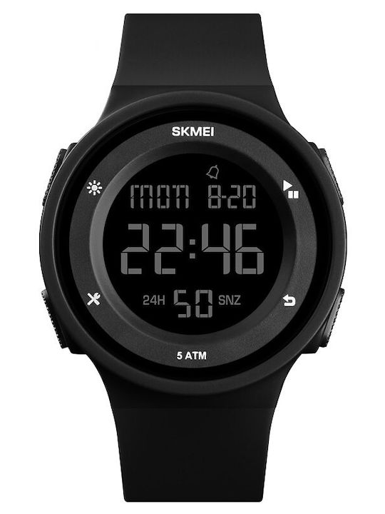 Skmei Digital Women's Watch with Black Rubber Strap