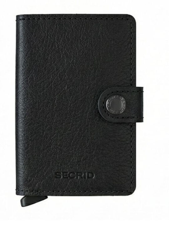 Secrid Минипортфейл Кожен Мъжки Портфейл За Карти С RFID Черен