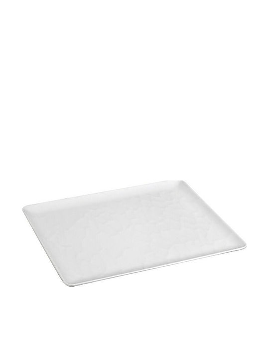 Espiel Wavy Servierplatte Rechteckig Melamin Weiß 32.5x26.5cm 1Stück