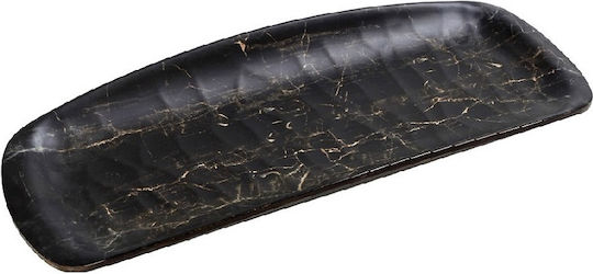 Espiel Black Wood Serving Platter Rectangular Brown 33.5x13.5cm