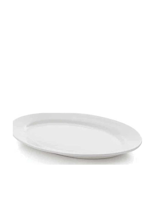GTSA Trattoria Πιατέλα Σερβιρίσματος Οβάλ από Πορσελάνη Λευκή 34x24εκ. 3τμχ