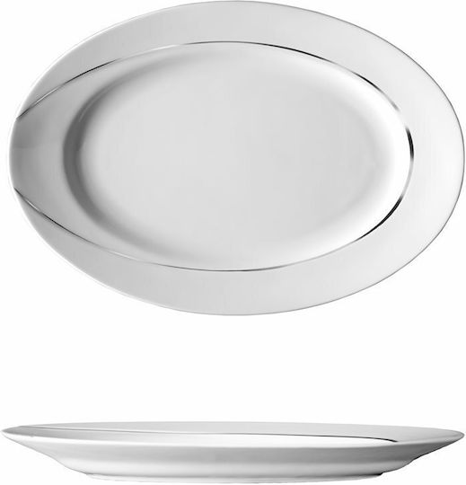 Van Kottler Serving Platter Oval made of Porcelain Silver 29x29cm