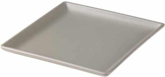 Leone Melamine Plate 17x17x1.8cm Gray Leone Set of 3 Pieces