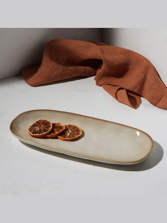 Estia Vignette Stoneware Сервизна Плато Керамично Бежов 31.3x15бр 1бр