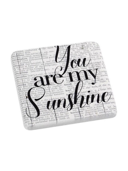 Espiel Sunshine Coaster Ceramic White 9.5x9.5cm 2pcs