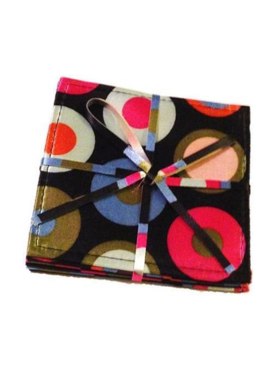 Espiel Coaster Fabric Multicolour 10x10cm 4pcs