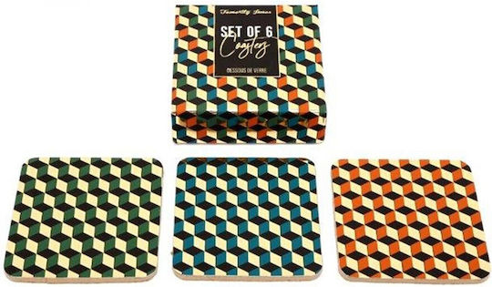 Atmosphera Round Coaster Wooden 10cm 4pcs