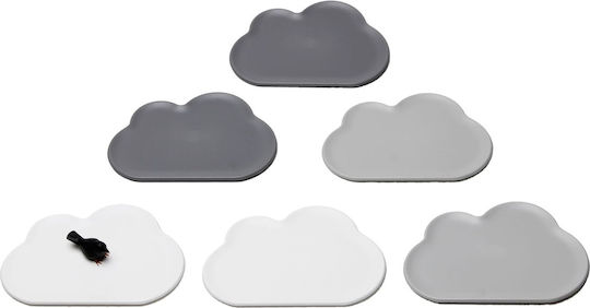 Qualy Suport pentru pahare Rotund Wooden Gray 4buc