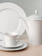 Cryspo Trio Suzana II Σετ Φλιτζάνια Tσαγιού από Πορσελάνη Platin 250ml 6τμχ