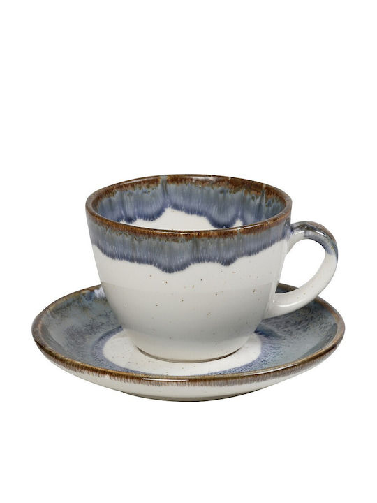 Espiel Essentials Σετ Φλιτζάνια Cappuccino Κεραμικά Μπλε 350ml 6τμχ