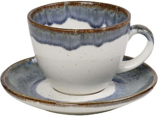 Espiel Essentials Tasse Cappuccino Keramik Blue 220ml