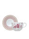 Ionia Countryside Set of Cups Tea Porcelain Pink 200ml 6pcs