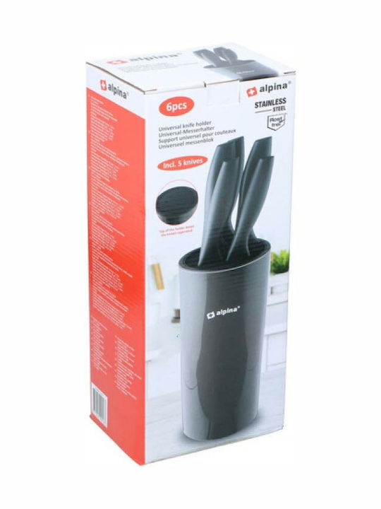 Alpina Appliances Knives Set with Base Stainless Steel Steel 6 Pieces