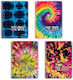 Logigraf Σπιράλ Τετράδια Ριγέ Β5 90 Φύλλων 3 Θεμάτων Tie Dye Wirelock 6τμχ (Διάφορα Σχέδια/Χρώματα)