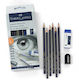 Faber-Castell Goldfaber Σετ 8 Μολύβια με Ξύστρα και Γόμα Μπλε