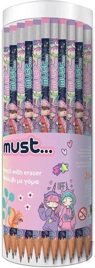 Must Team Set de 40 Creioane cu Radieră