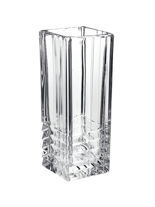 Bormioli Rocco Decorative Vase 2000 Quadro 23 Transparent 9x9x22.6cm