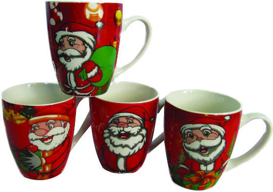 AGC Christmas Mug Ceramic Red D8.5cm.