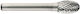 1031811 Wolfram Carbide Cutter Form E Oval Doppelkante Typ D Größe 4 Schaft 6