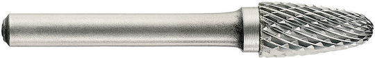 1031831 Cutter Carbura De Tungsten Formă F Cap Rotunjit Curbat Dublu Tăiș Tip D Mărimea 10